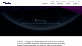 What Dynetics.com website looked like in 2023 (1 year ago)