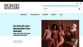 What Drbaileyskincare.com website looked like in 2023 (1 year ago)