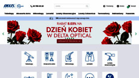 What Deltaoptical.pl website looked like in 2023 (1 year ago)