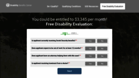 What Disabilitybenefitscenter.org website looked like in 2023 (1 year ago)