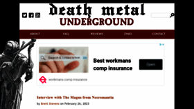 What Deathmetal.org website looked like in 2023 (1 year ago)