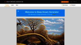 What Deepdreamgenerator.com website looked like in 2023 (1 year ago)