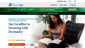 What Dermadry.com website looked like in 2023 (1 year ago)