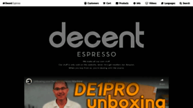 What Decentespresso.com website looked like in 2023 (2 years ago)