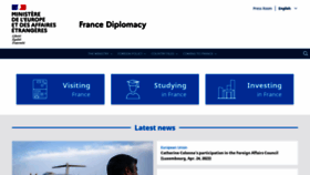 What Diplomatie.gouv.fr website looked like in 2023 (1 year ago)