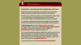 What Domainguru.com website looked like in 2023 (1 year ago)