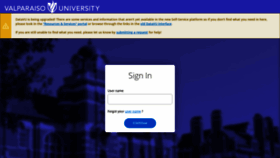 What Datavu1.valpo.edu website looked like in 2023 (This year)