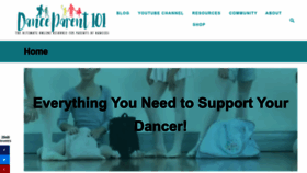 What Danceparent101.com website looked like in 2023 (This year)