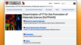 What Doitpoms.ac.uk website looked like in 2023 (2 years ago)