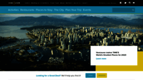 What Destinationvancouver.com website looked like in 2023 (This year)