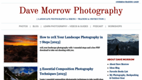 What Davemorrowphotography.com website looked like in 2023 (This year)