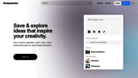What Designspiration.com website looked like in 2023 (This year)
