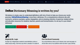 What Definedictionarymeaning.com website looked like in 2023 (This year)