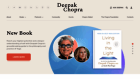 What Deepakchopra.com website looked like in 2023 (This year)