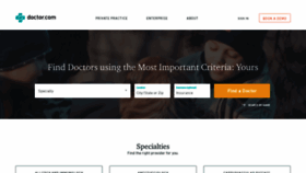 What Doctor.com website looked like in 2023 (This year)