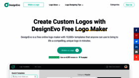 What Designevo.com website looked like in 2023 (This year)
