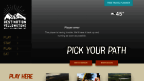 What Destinationyellowstone.com website looked like in 2023 (2 years ago)