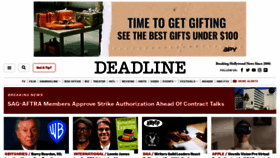 What Deadline.com website looked like in 2023 (This year)