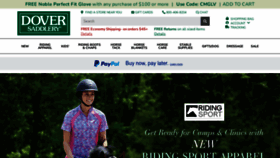 What Doversaddlery.com website looked like in 2023 (This year)