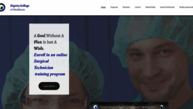 What Dignitycollegeofhealthcare.com website looked like in 2023 (This year)