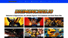 What Digimoncard.io website looked like in 2023 (This year)