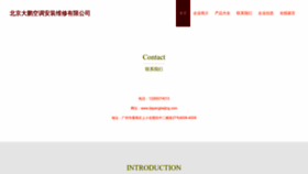 What Dapengbeijing.com website looked like in 2023 (This year)