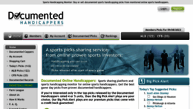 What Documentedhandicappers.com website looked like in 2023 (2 years ago)