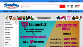 What Dazzlingcostumes.com website looked like in 2023 (This year)