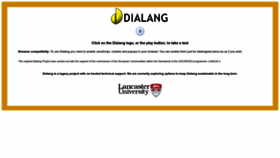 What Dialangweb.lancaster.ac.uk website looked like in 2023 (This year)
