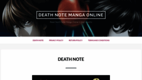 What Deathnote-manga.online website looks like in 2024 