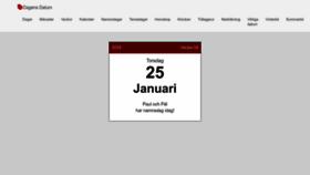 What Dagensdatum.se website looks like in 2024 