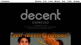 What Decentespresso.com website looked like in 2024 (1 year ago)