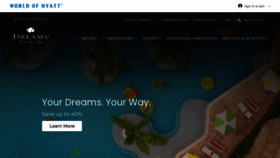 What Dreamsresorts.com website looks like in 2024 