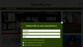 What Dance-teacher.com website looks like in 2024 