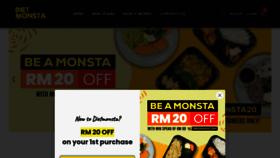 What Dietmonsta.com website looks like in 2024 