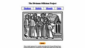 What Divinumofficium.com website looks like in 2024 