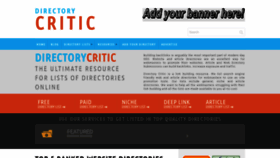What Directorycritic.com website looks like in 2024 