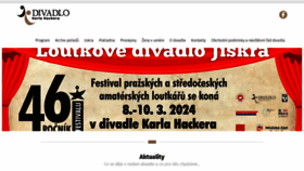 What Divadlokh.cz website looks like in 2024 
