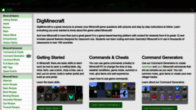 What Digminecraft.com website looks like in 2024 