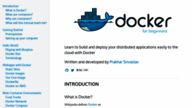 What Docker-curriculum.com website looks like in 2024 
