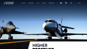 What Dassault-aviation.com website looks like in 2024 
