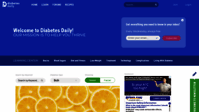What Diabetesdaily.com website looks like in 2024 