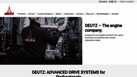 What Deutz.com website looks like in 2024 