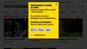 What Doppiozero.com website looks like in 2024 