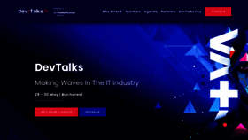 What Devtalks.ro website looks like in 2024 