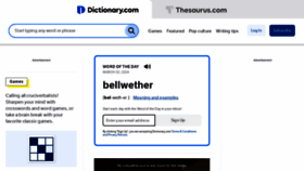 What Dictionary.com website looks like in 2024 