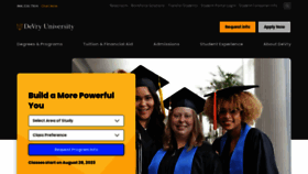 What Devry.edu website looks like in 2024 