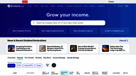 What Dividend.com website looks like in 2024 