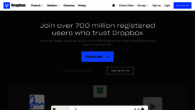 What Dropbox.com website looks like in 2024 
