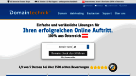What Domaintechnik.at website looks like in 2024 